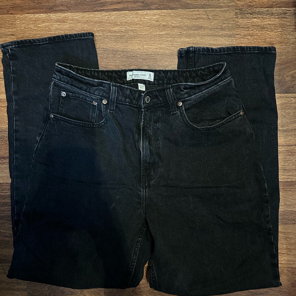 Abercrombie & Fitch Women's Black Straight Leg Jeans